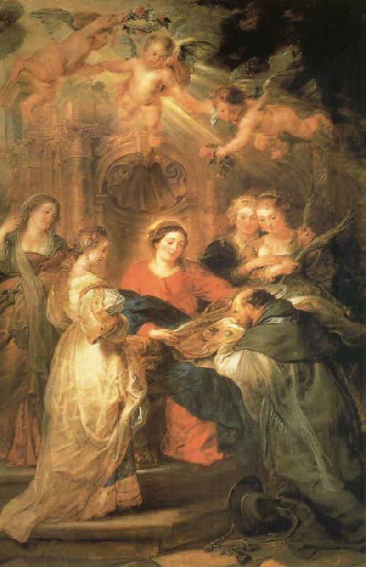 Peter Paul Rubens Aparicion of Maria to San IIdefonso China oil painting art